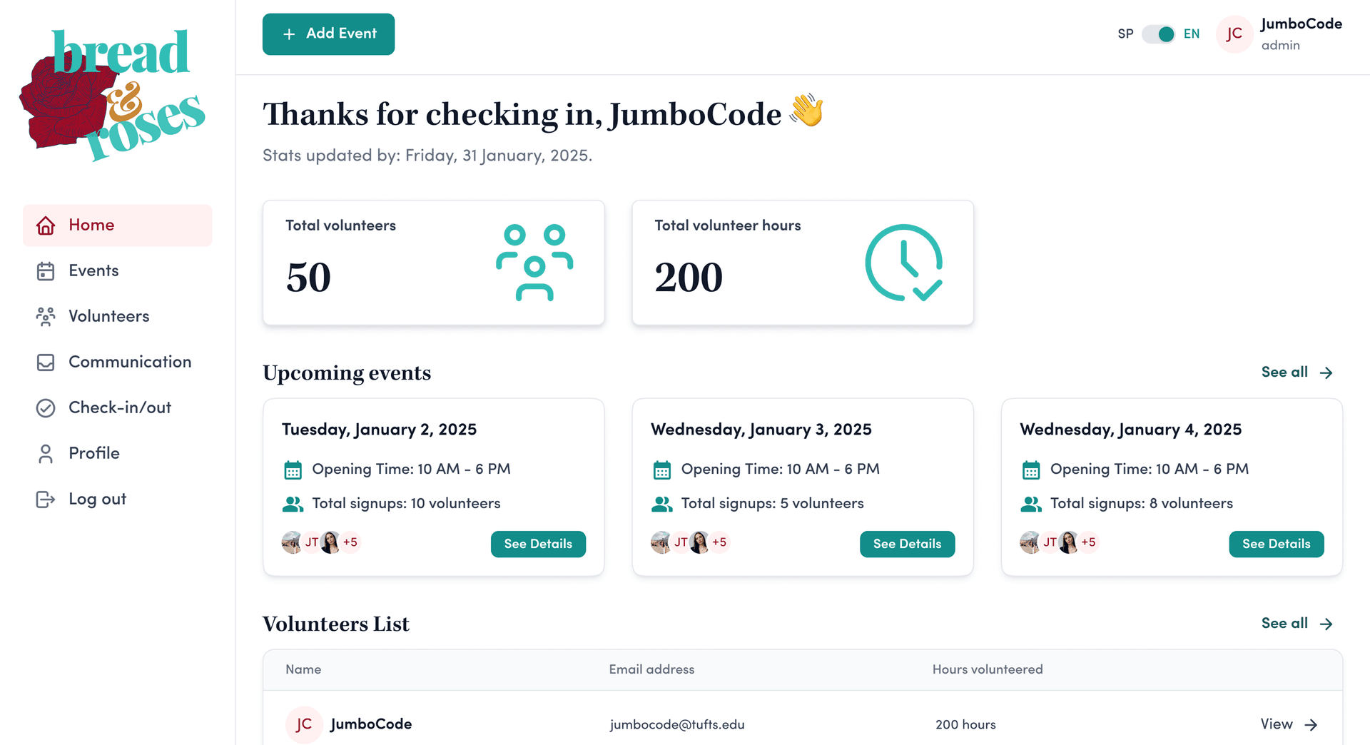 Bread & Roses Project Page Image